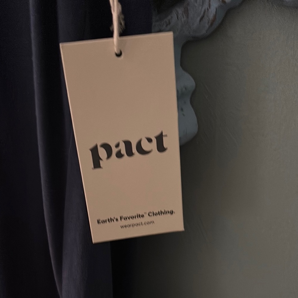 Pact Navy Shirt with Branded Tag